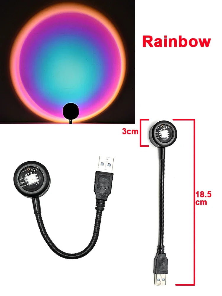Sunset Light LED Rainbow Neon Night Lamp