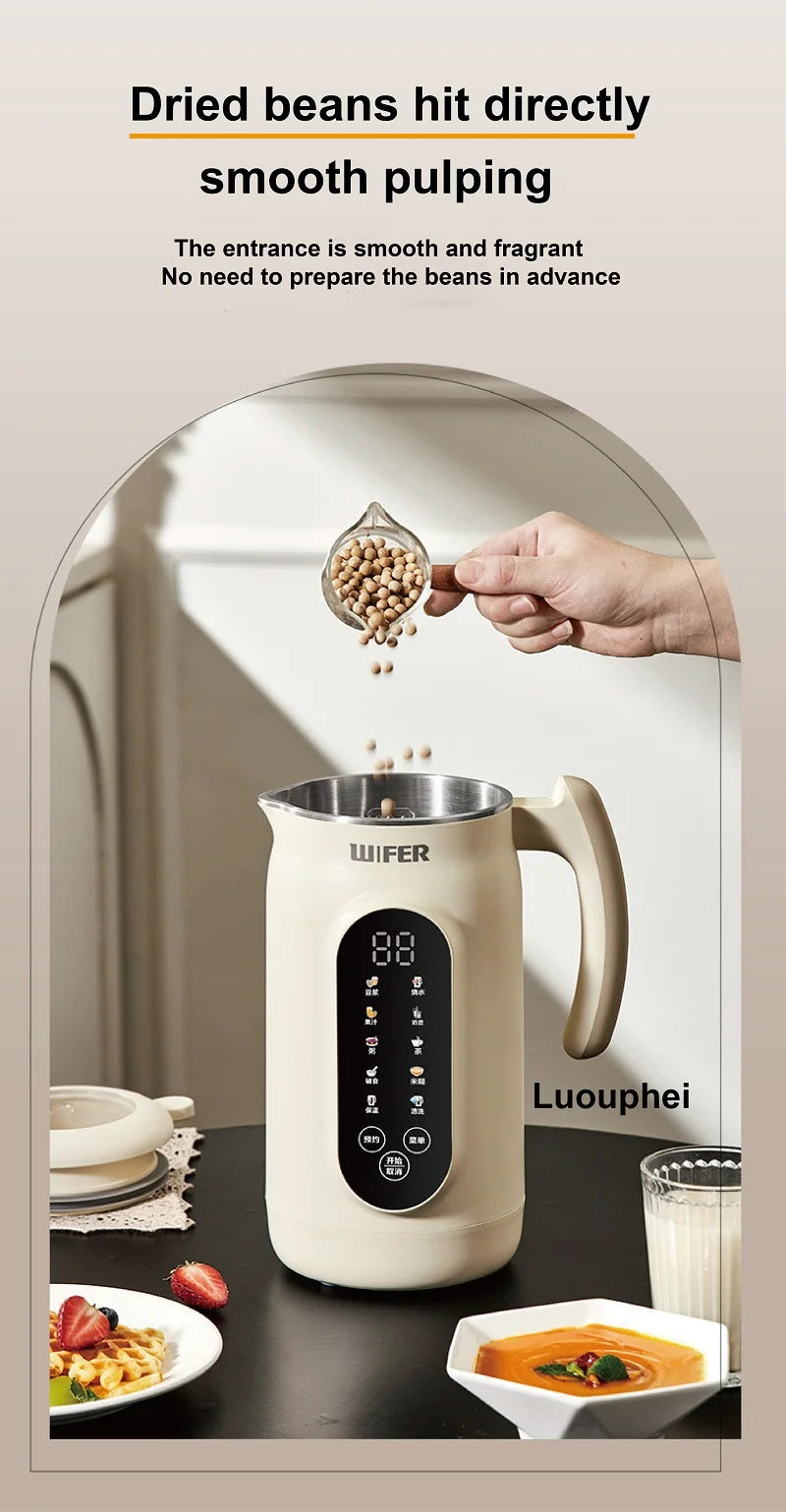 1.8L Soymilk Maker Electric Juicer 12h Appointment Rice Paste Machine Rapid Heating Food Wall Breaker Automatic