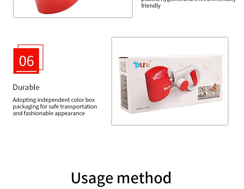 Pet Poop Picker Portable Scooper Animal Waste Sanitary