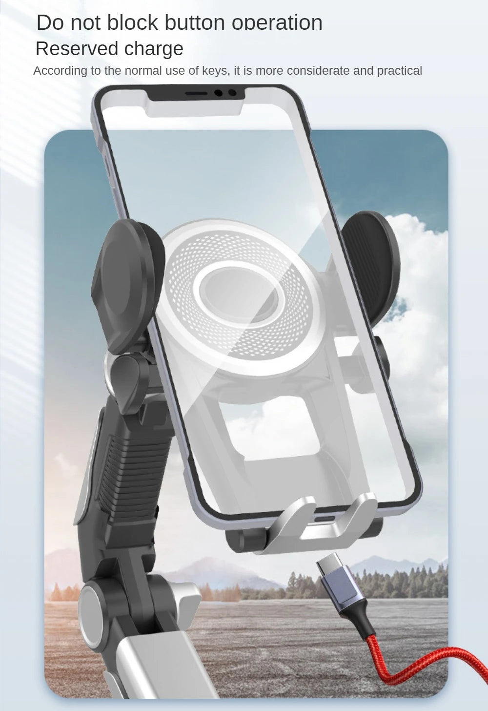 Heavy Duty Phone Mount for Car Windshield Dashboard Long Arm Suction Cup Phone Stand Holder 4.7-6.8inch Smartphone GPS Mount