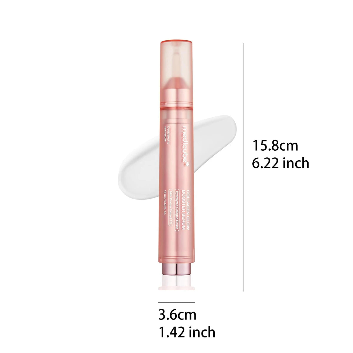 Medicube Collagen Glow Booster Serum 15ml,Silky Cream Texture,Long-Lasting Hydration,Intensive Repair,K-Beauty