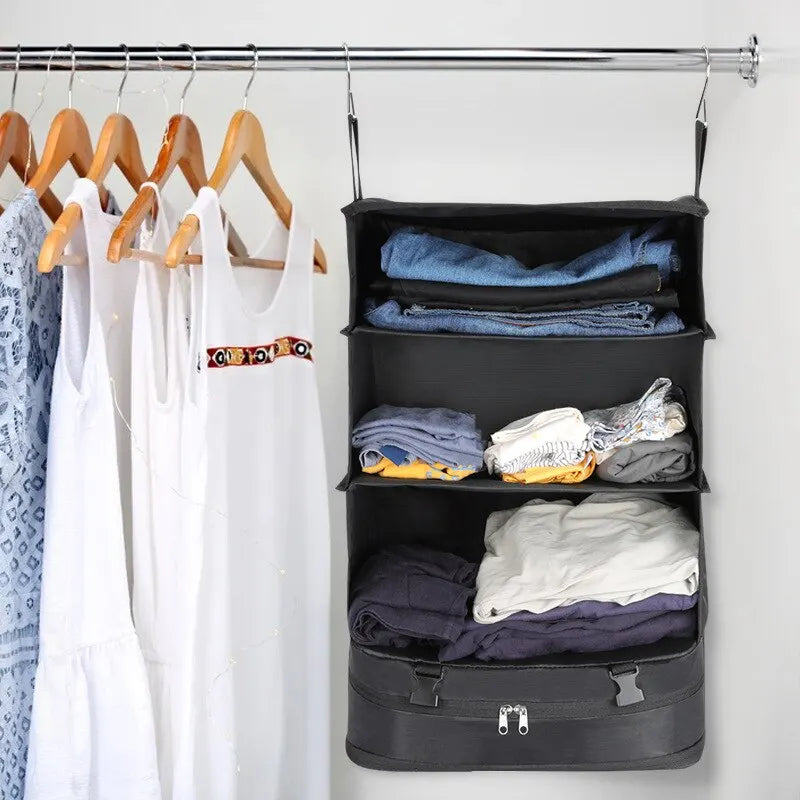 1 Set  Luggage Travel Organizer Hanging Packing Cubes Hanging Shelves