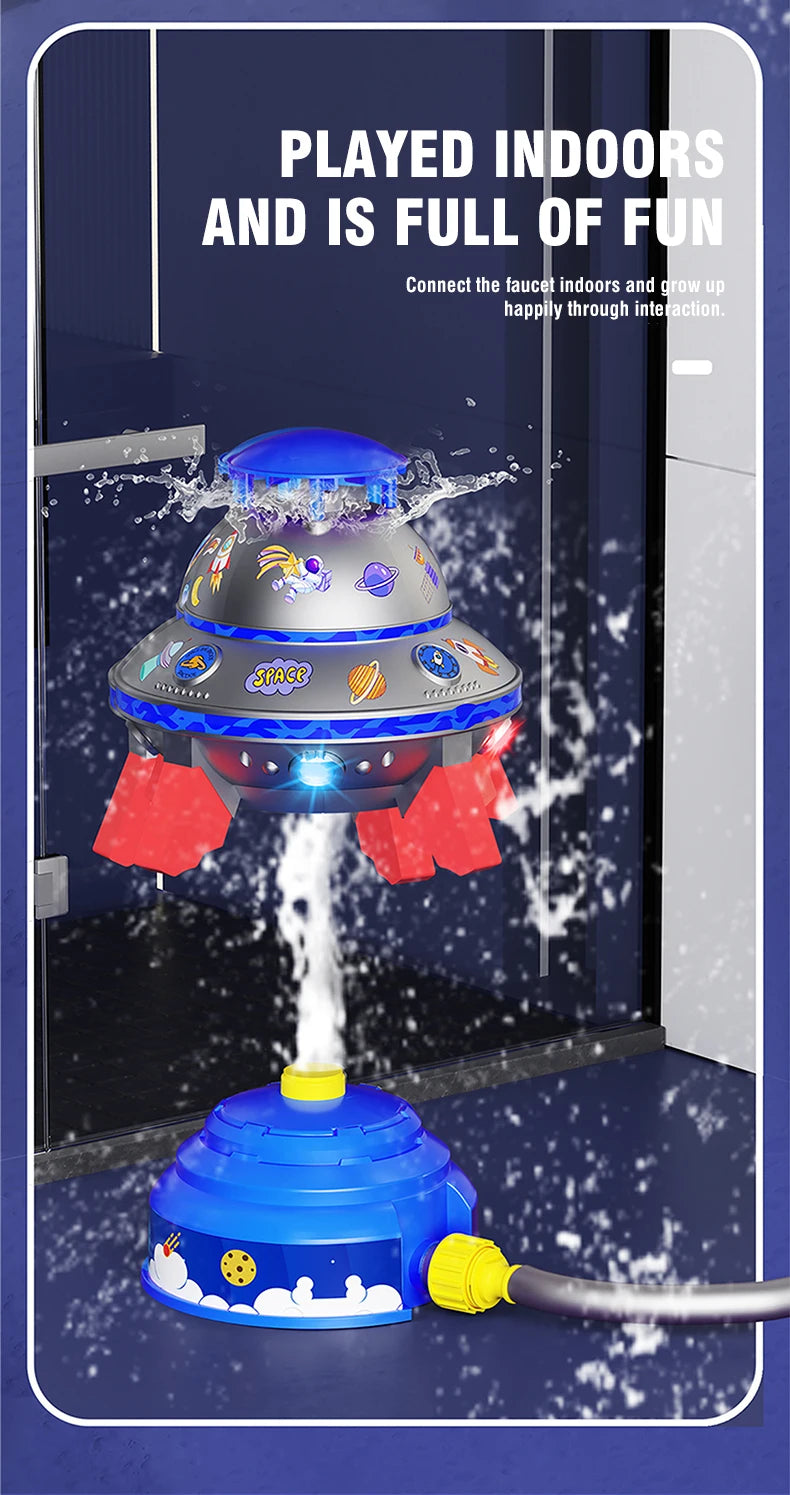 Water Sprinkler Toy Flying Saucer Launcher Windmill 360 Rotation Water Spray Toy Outdoor Garden Lawn Game Kid Birthday Gifts