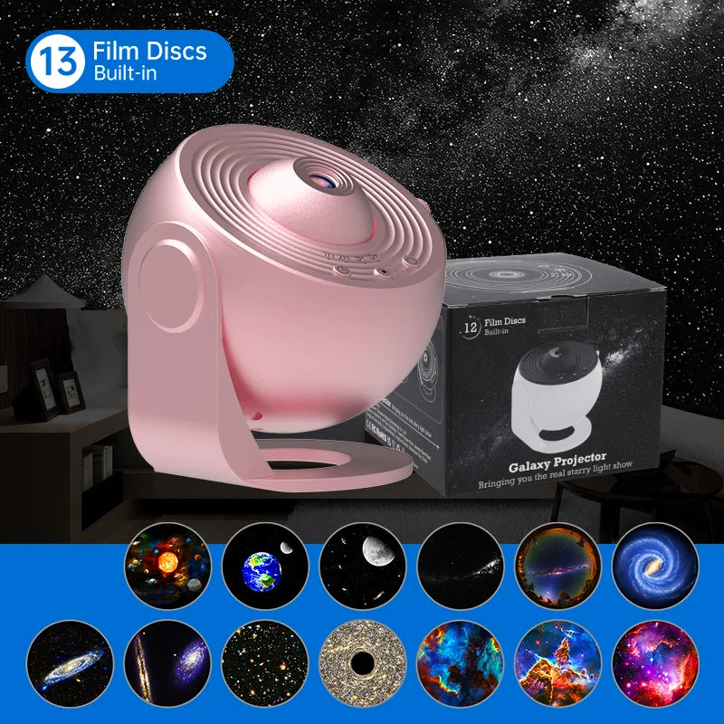 Night Light Galaxy Projector Starry Sky Projector 360° Rotate Planetarium Lamp For Kids Bedroom