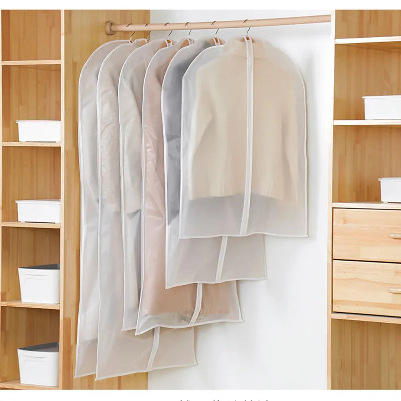 Dust Cover Clothes Hanging Bag Home Storage Pouch for Suit Coat Garment Dress Blending Material Modern Style Rectangular