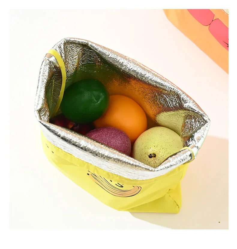 Insulated Fresh-Keeper Bag Reusable Drawstring Closure Storage Organizer for Bananas Lettuce & Vegetables Plant Fiber