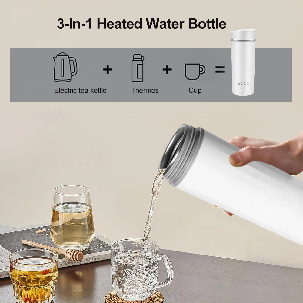 Portable Mini Electric Kettle Tea Coffee Pot Anti-Scald Water Thermal Cup