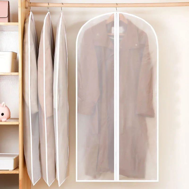 Dust Cover Clothes Hanging Bag Home Storage Pouch for Suit Coat Garment Dress Blending Material Modern Style Rectangular