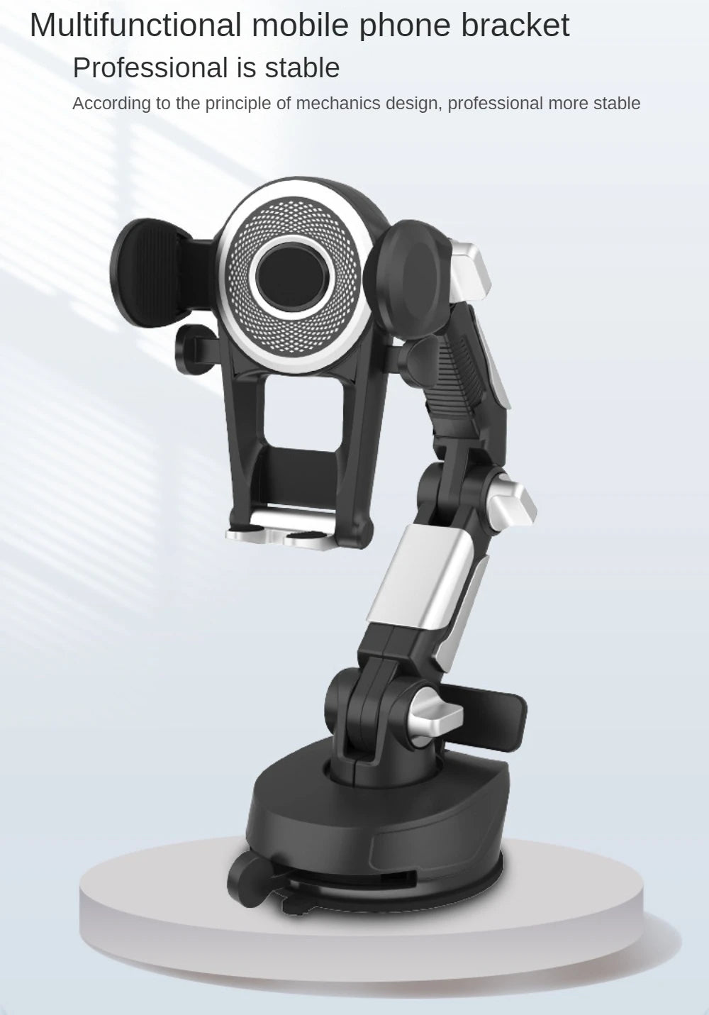 Heavy Duty Phone Mount for Car Windshield Dashboard Long Arm Suction Cup Phone Stand Holder 4.7-6.8inch Smartphone GPS Mount