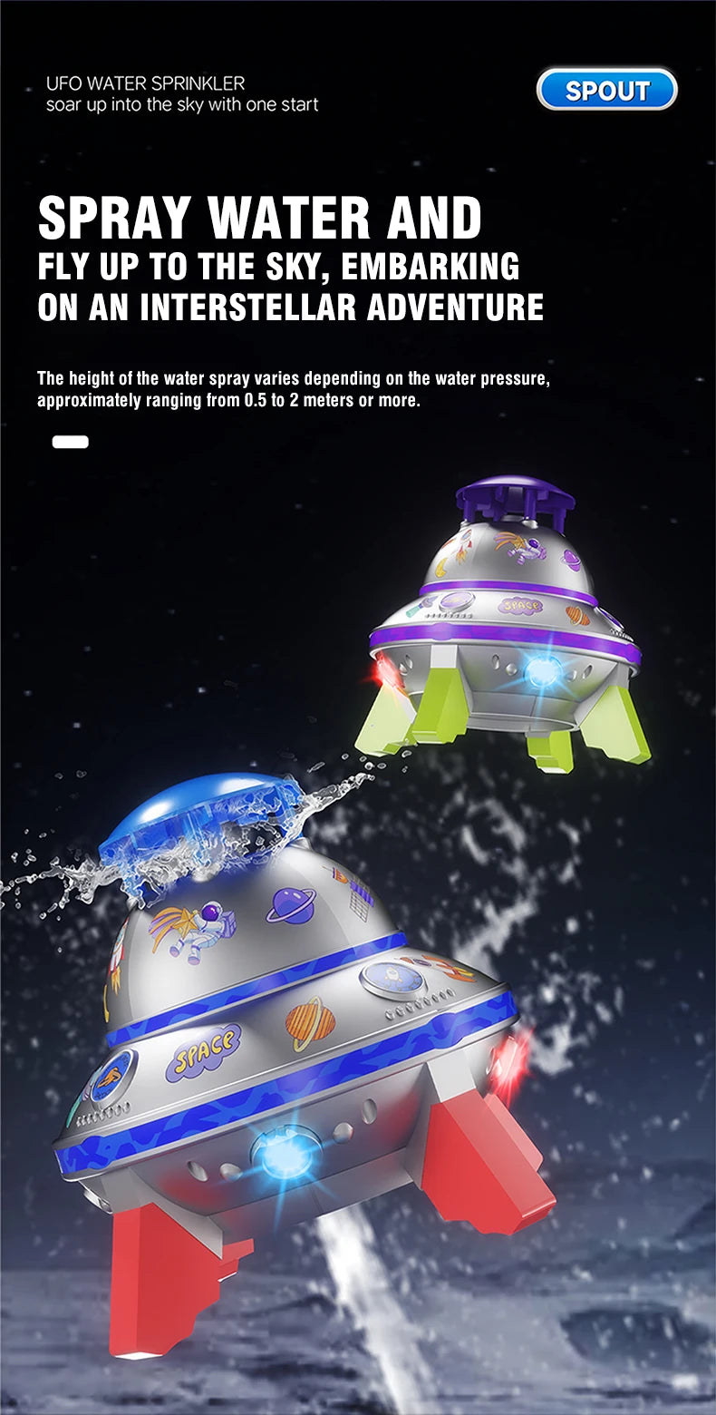 Water Sprinkler Toy Flying Saucer Launcher Windmill 360 Rotation Water Spray Toy Outdoor Garden Lawn Game Kid Birthday Gifts