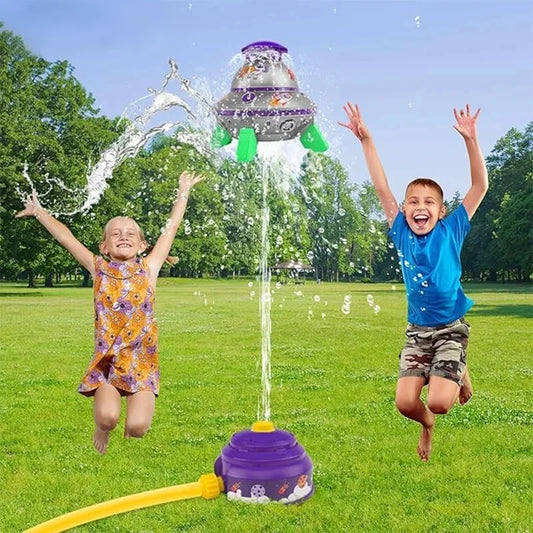 Water Sprinkler Toy Flying Saucer Launcher Windmill 360 Rotation Water Spray Toy Outdoor Garden Lawn Game Kid Birthday Gifts
