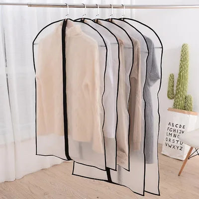 Dust Cover Clothes Hanging Bag Home Storage Pouch for Suit Coat Garment Dress Blending Material Modern Style Rectangular