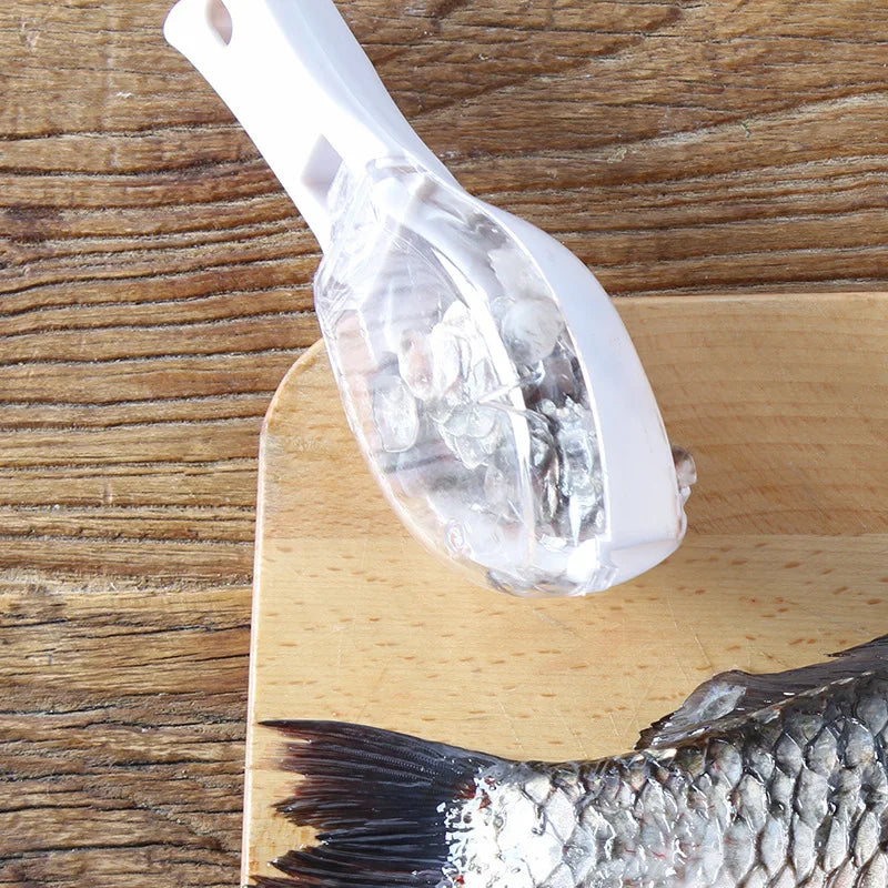 Fish Skin Brush Kitchen Tools Fish Scale with Lid Scraping