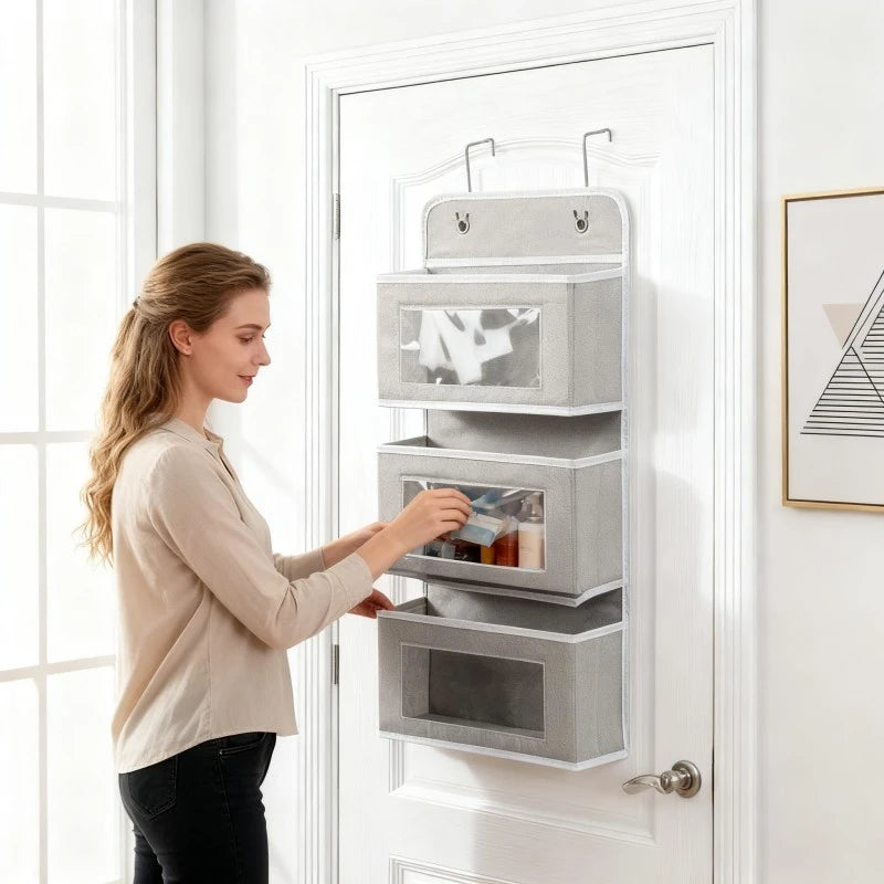 Over Door Hanging Storage Bag - Multi-Purpose Wall Organizer For Dorm Room - Space Saving Design