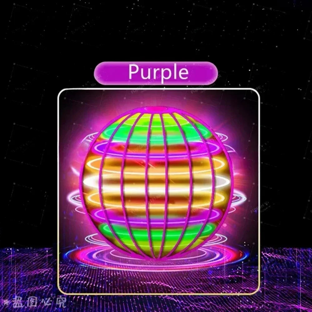AI Flying Orb Ball Galaxy Cosmic Globe Hand Drone Boomerang Fidget Spinning Toy 9.5cm Diameter Plastic Juggling Ball for Ages 14+