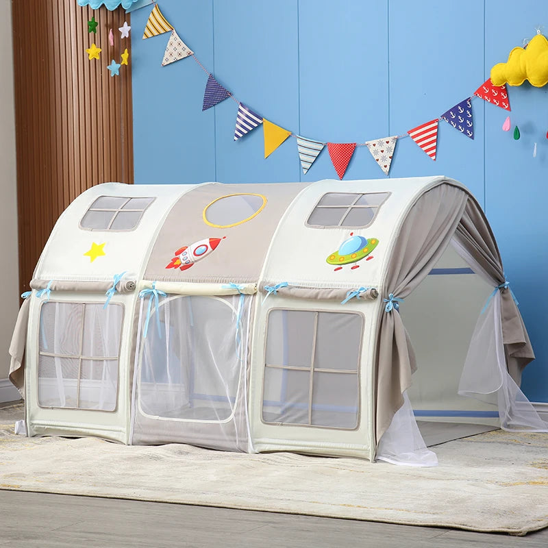 Large Kids Play House Tent With Window Portable Children Bed Tent For Boys Girls Indoor Play Game House Castle