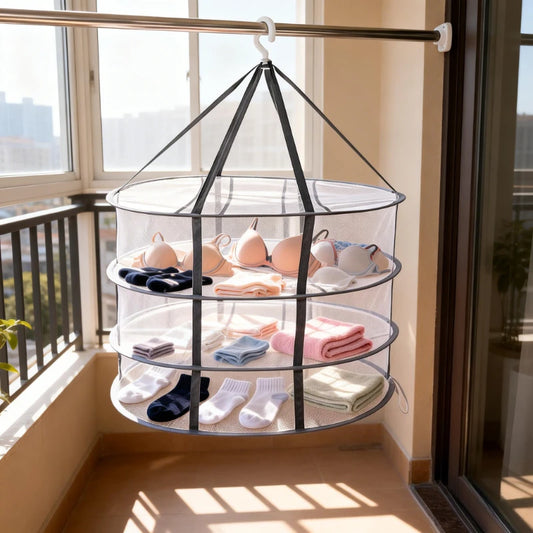 Foldable 1/2/3 Layer Mesh Clothes Drying Net Rack Grey Lay Flat Dry Hanger for Indoor Outdoor Use Delicates Towels Socks Swimsuit