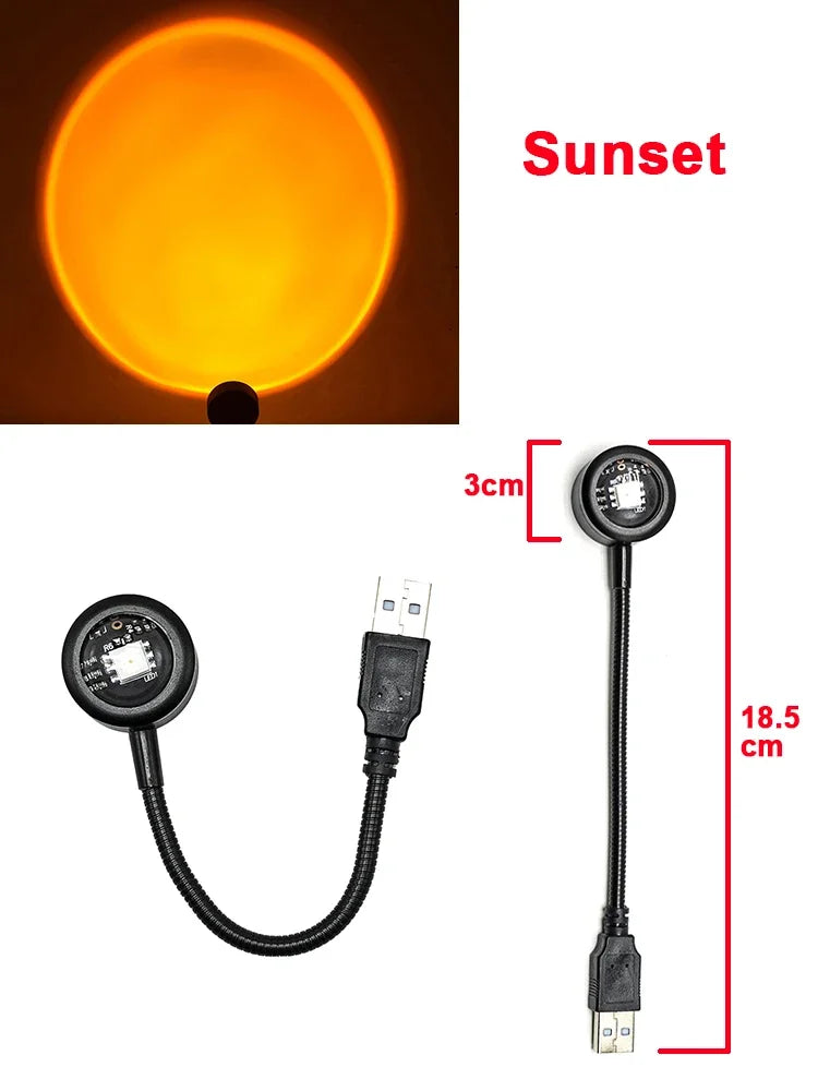 Sunset Light LED Rainbow Neon Night Lamp