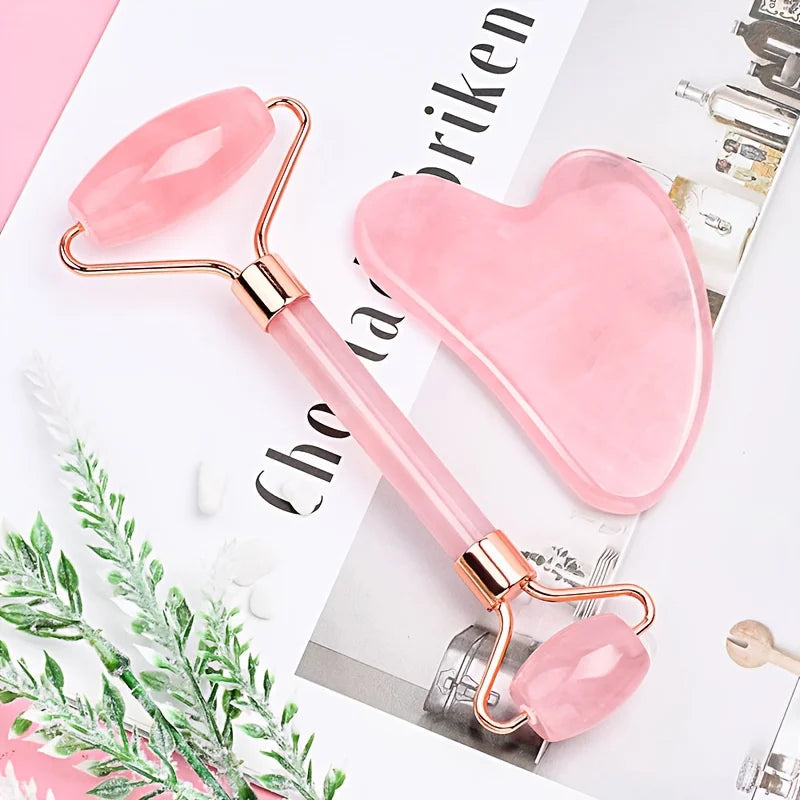Facial Roller Set, Heart Face Massager