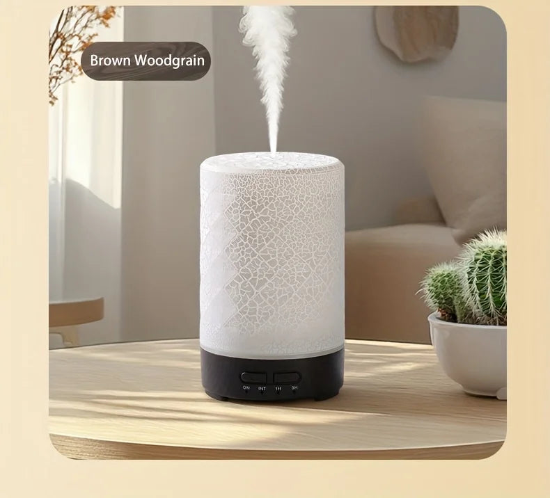 150ml Crack Design Essential Oil Diffuser with 7 Color LED USB Ultrasonic Air Humidifier for Living Room Office