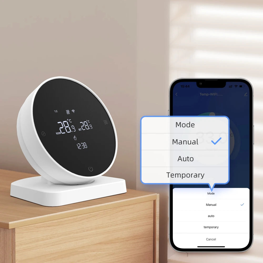 AVATTO WiFi Smart Thermostat,RF Wireless Temperature Controller for Gas Boiler Water Heating,Works with Tuya Alexa Google Home