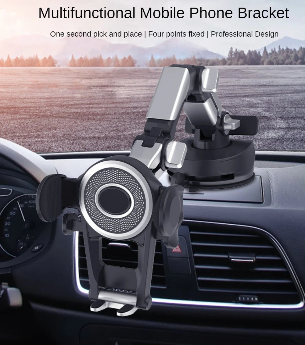 Heavy Duty Phone Mount for Car Windshield Dashboard Long Arm Suction Cup Phone Stand Holder 4.7-6.8inch Smartphone GPS Mount