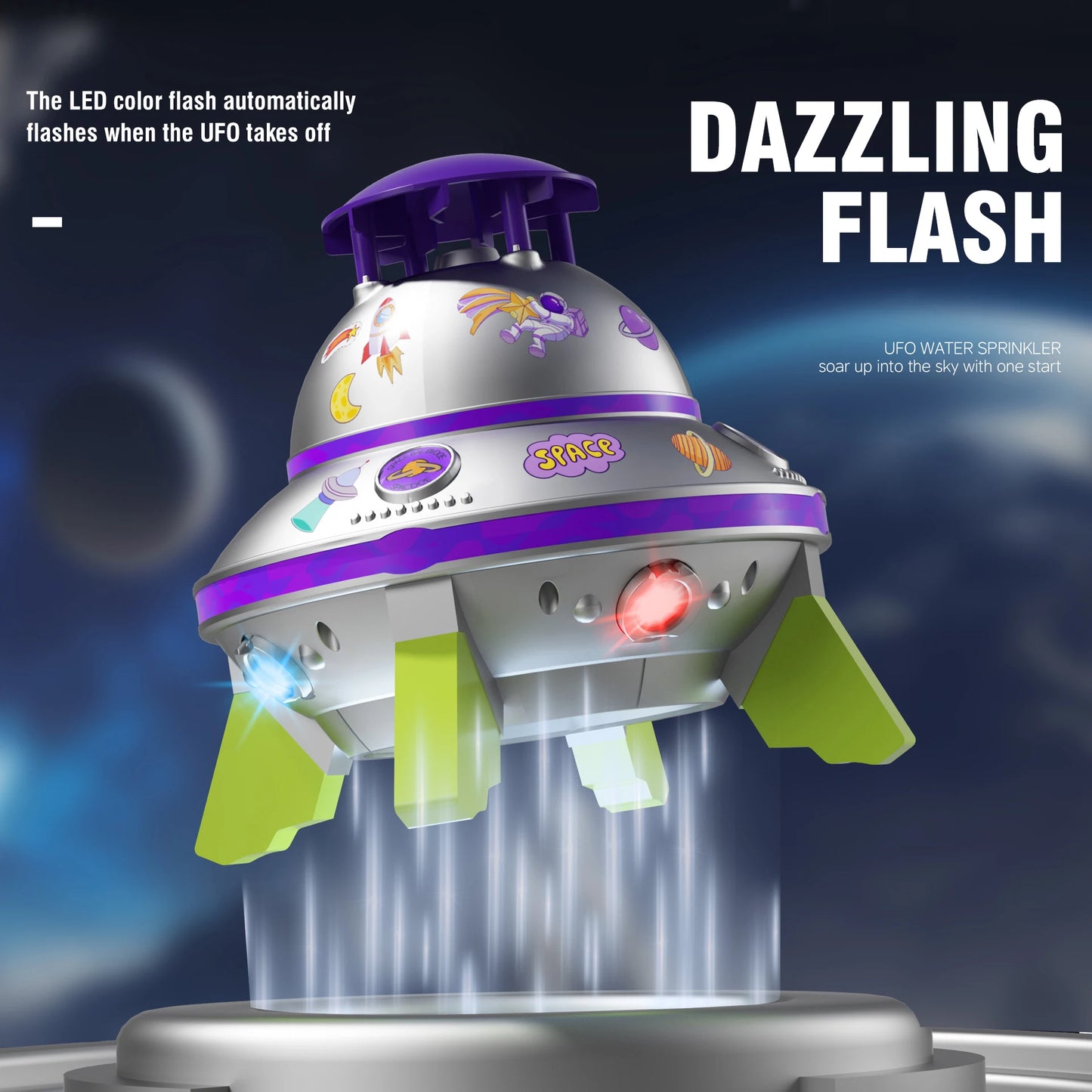Water Sprinkler Toy Flying Saucer Launcher Windmill 360 Rotation Water Spray Toy Outdoor Garden Lawn Game Kid Birthday Gifts