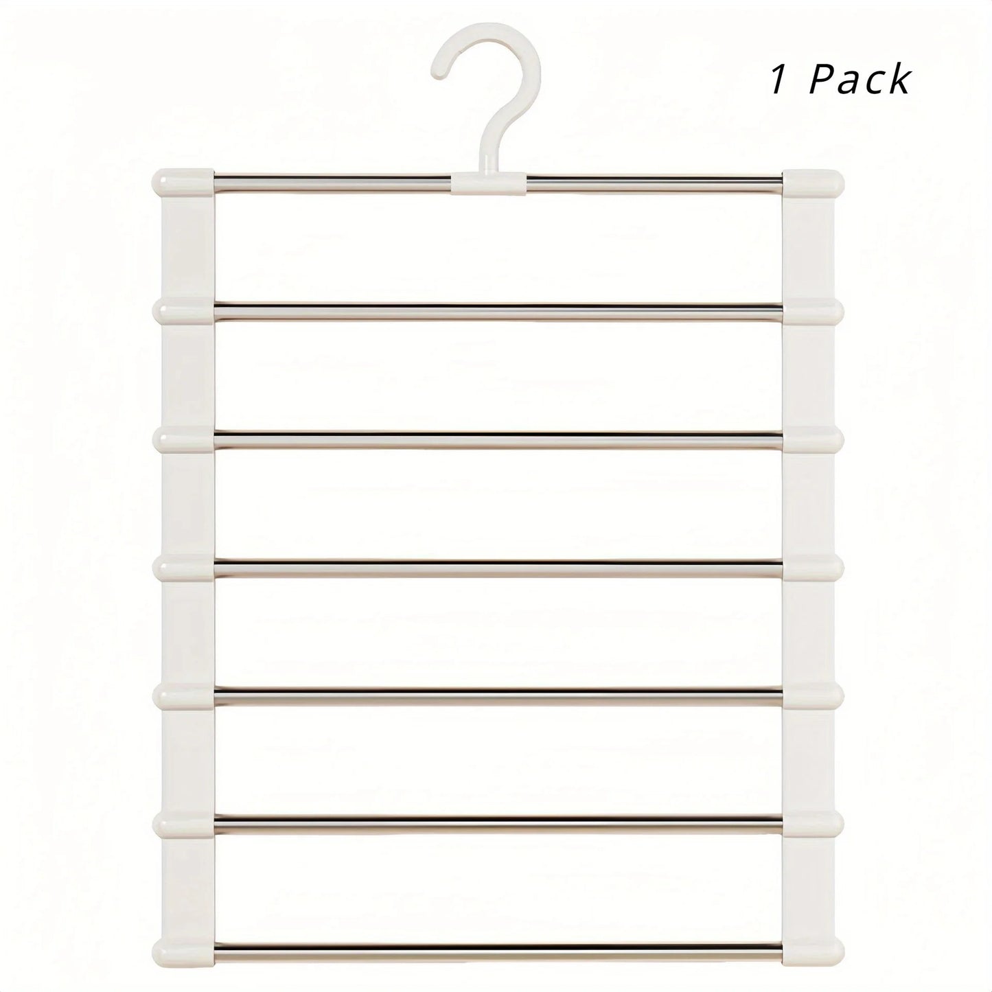 Stainless Steel Space-Saving Foldable Pants Hangers for Jeans, Leggings & Trousers - Closet Organizer