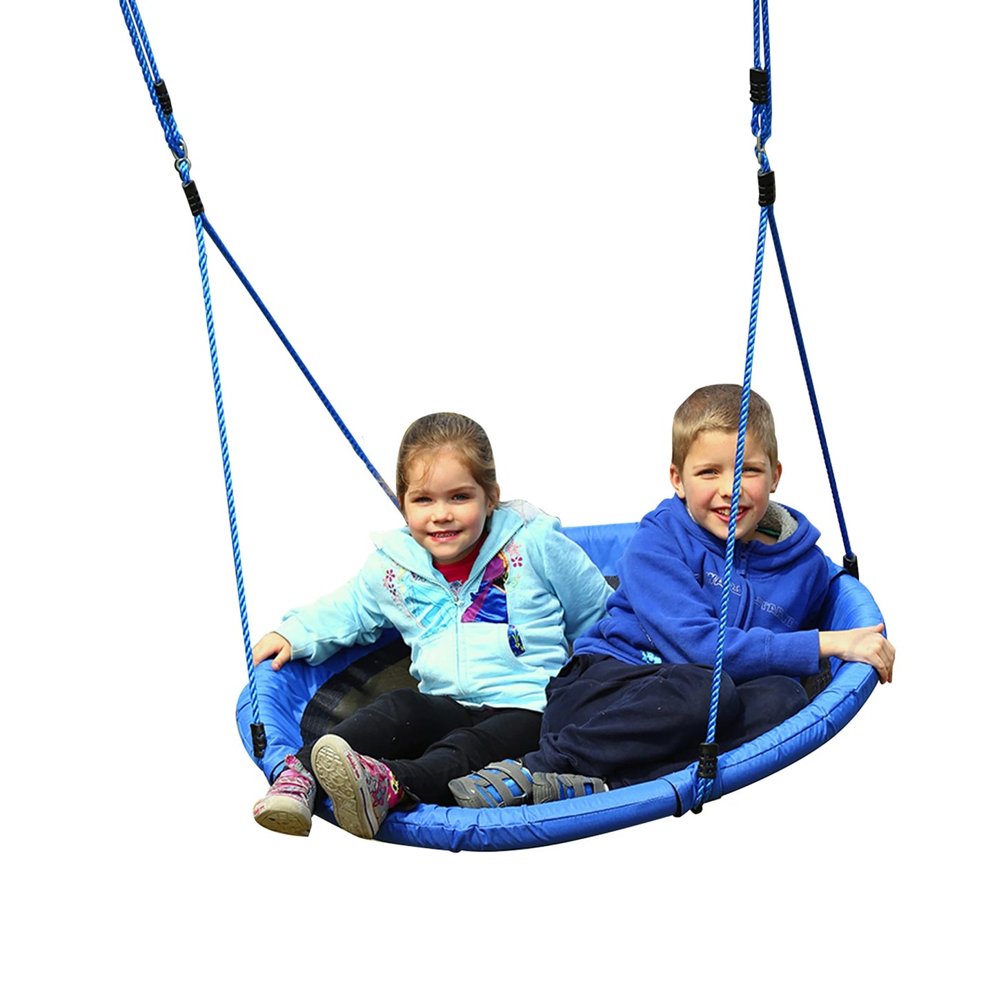 HOMCOM large children's removable garden nest swing Ø 100x180 cm blue