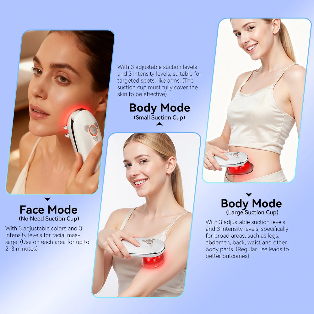 Face & Body Sculpting Massager Cellulite Body Shaping Massage Equipment ABS Hand Instrument Battery Powered for Relaxation