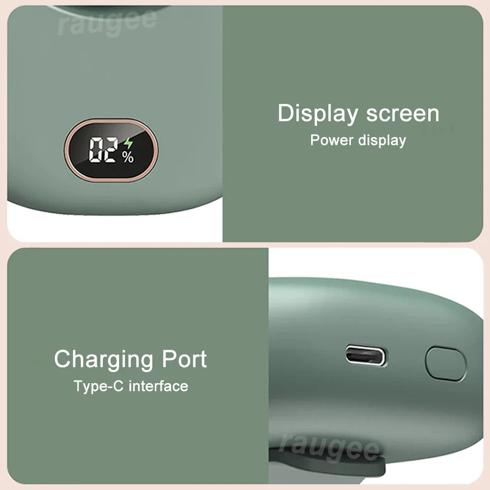 Mini Portable USB Rechargeable Waist Fan for Travel Clip-On Shirt Fan with Three Speed Settings Cooling Only