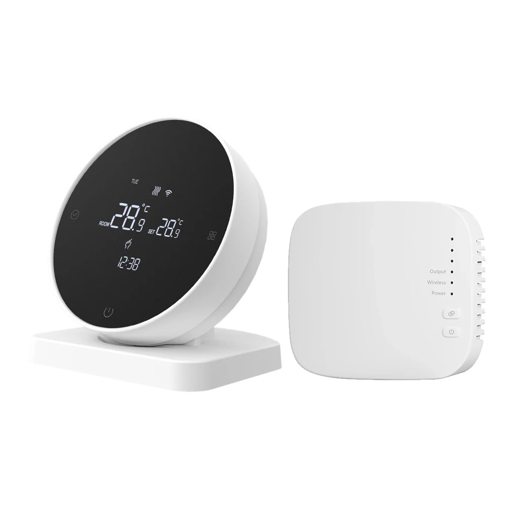 AVATTO WiFi Smart Thermostat,RF Wireless Temperature Controller for Gas Boiler Water Heating,Works with Tuya Alexa Google Home