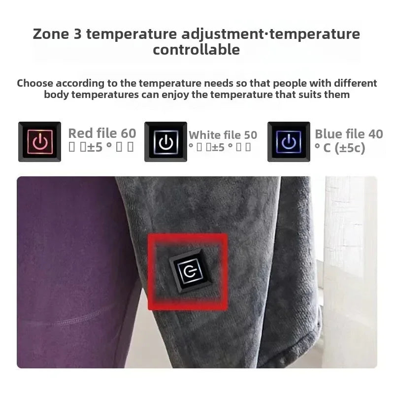 Mink Velvet Electric Blanket USB Heated Shawl Multifunctional Timer Wearable Warmth  Comfortable Home Heating