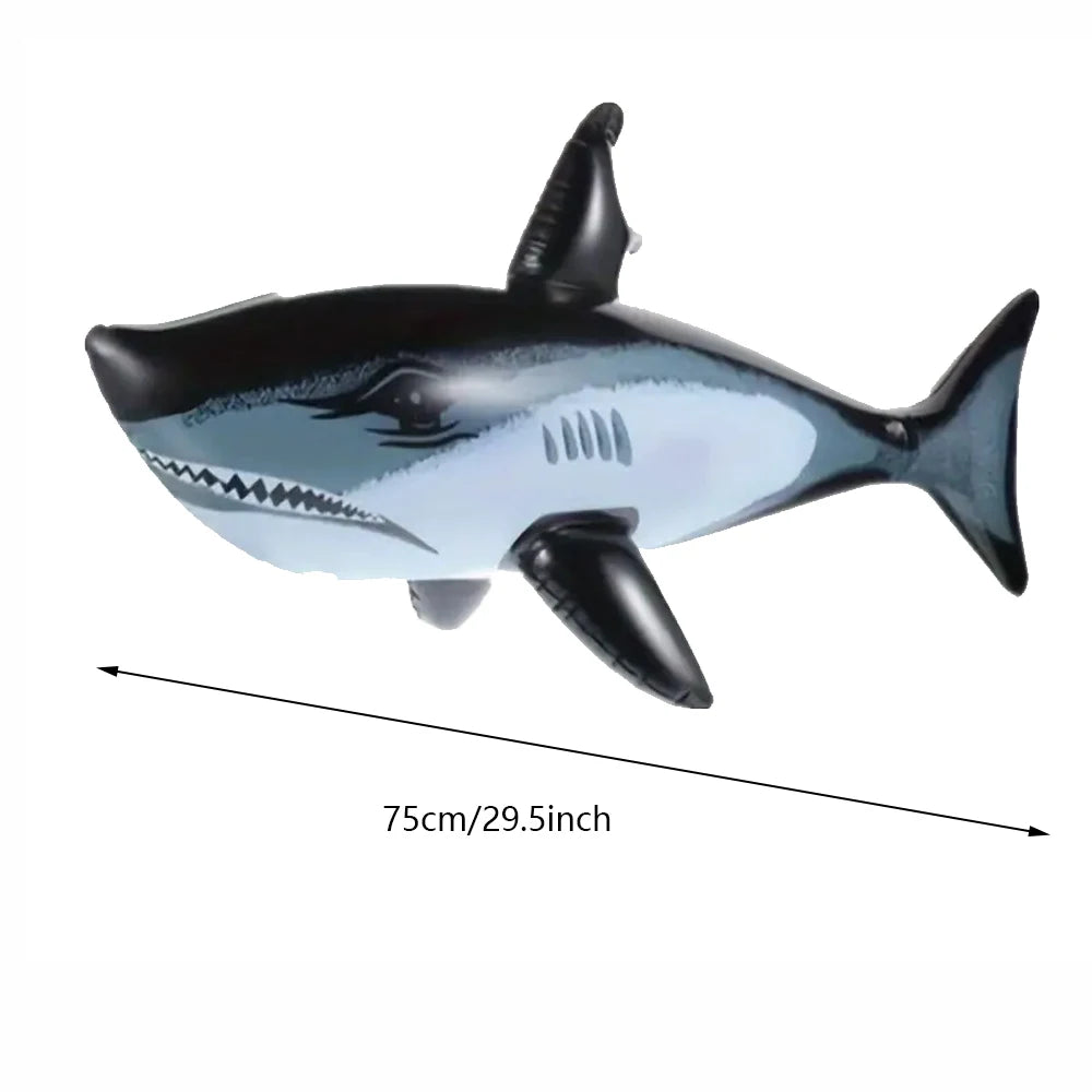 Pvc Inflatable Shark Game Toy Suitable For Outdoor Games Beach Parties Shark Themed Water Beach Play Toys