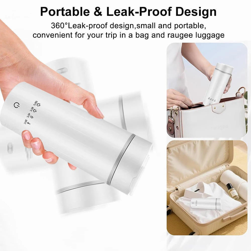 Portable Mini Electric Kettle Tea Coffee Pot Anti-Scald Water Thermal Cup