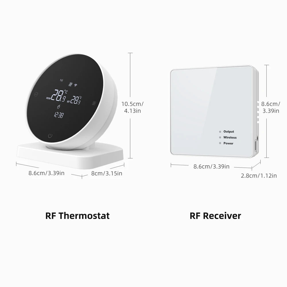 AVATTO WiFi Smart Thermostat,RF Wireless Temperature Controller for Gas Boiler Water Heating,Works with Tuya Alexa Google Home