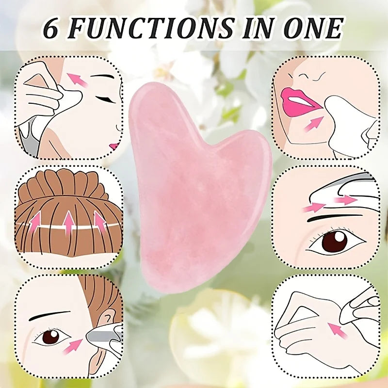 Facial Roller Set, Heart Face Massager