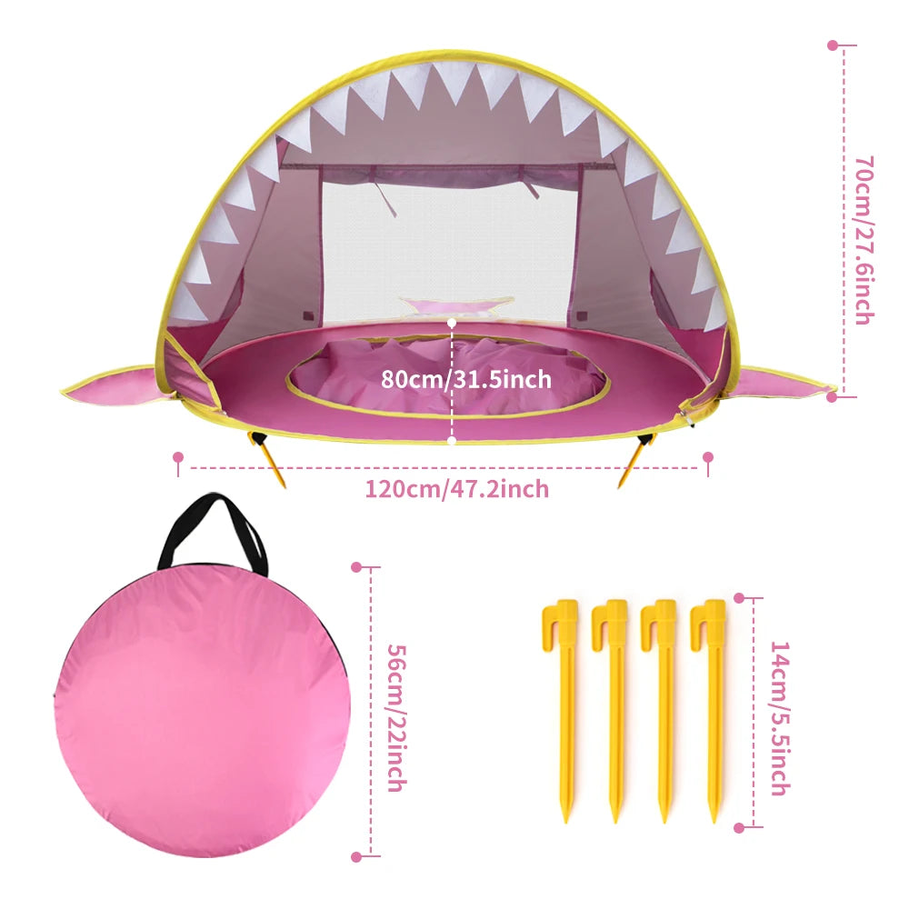Baby Beach Tent Uv-protecting Sunshelter With A Pool