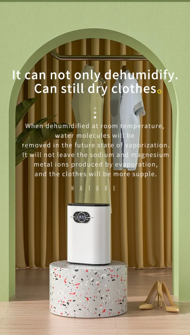 1200ML Household Dehumidifier Electronic Air Drying Machine Moisture-Proof for 21-30㎡ Area 100-240V with Low Noise ≤50dB