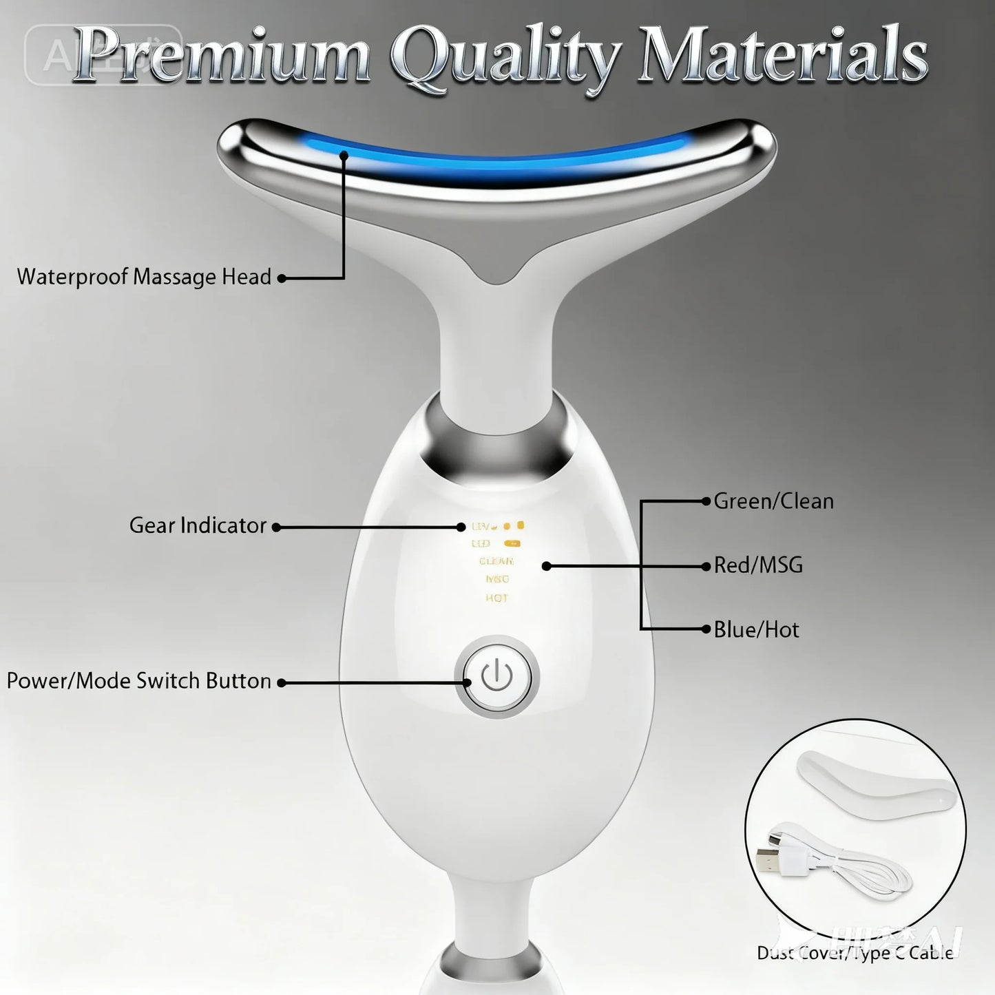 Face and Neck Massager Tools, Portable Facial Beauty Device