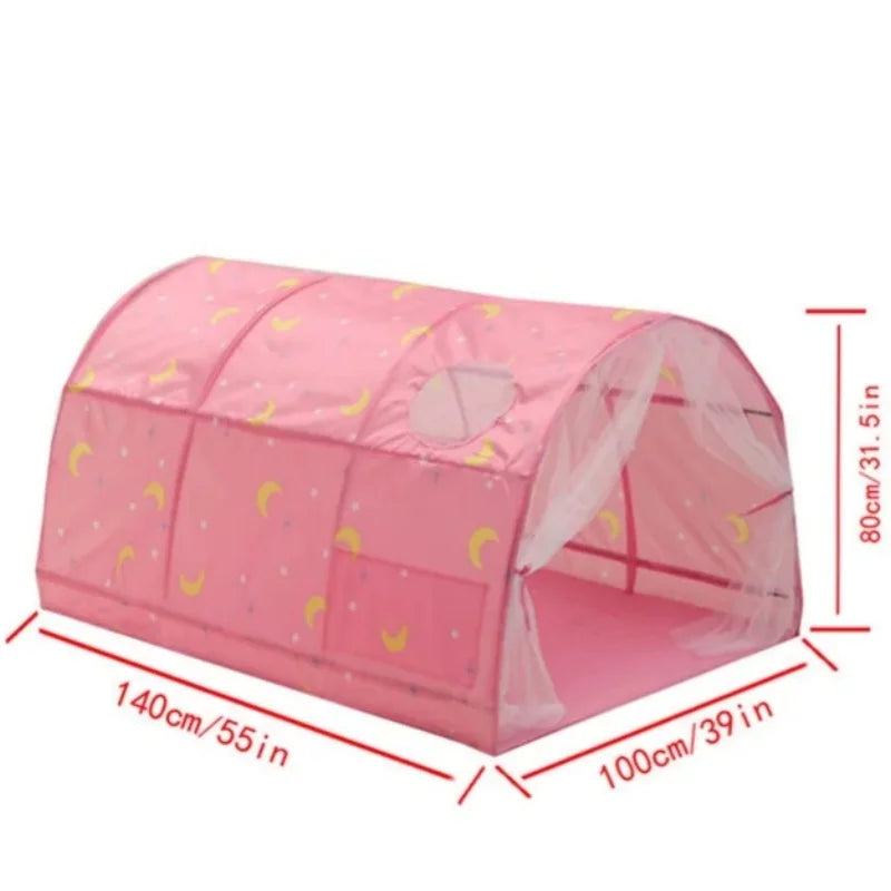 Large Kids Play House Tent With Window Portable Children Bed Tent For Boys Girls Indoor Play Game House Castle
