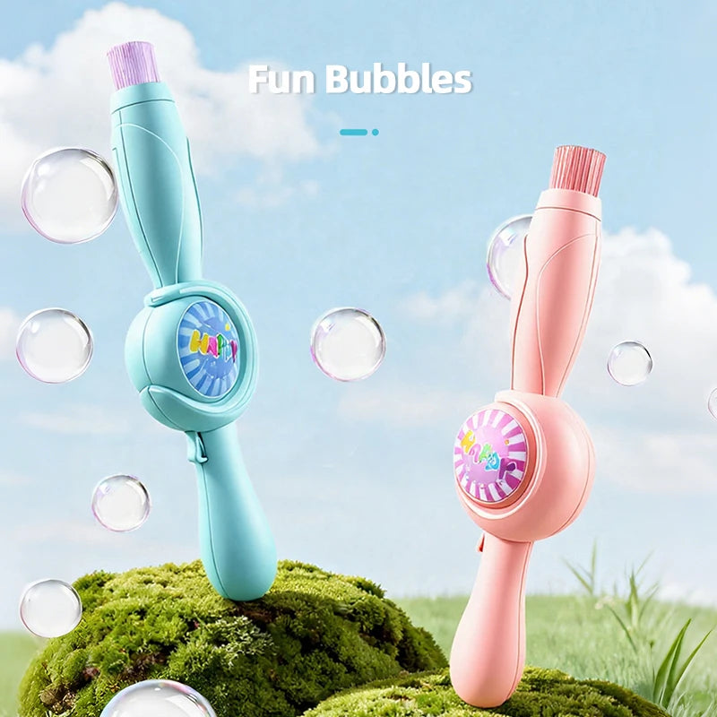 Smoke Bubble Machine Elastic Bubble Wand Interactive Party Colorful Lighting Bubbles