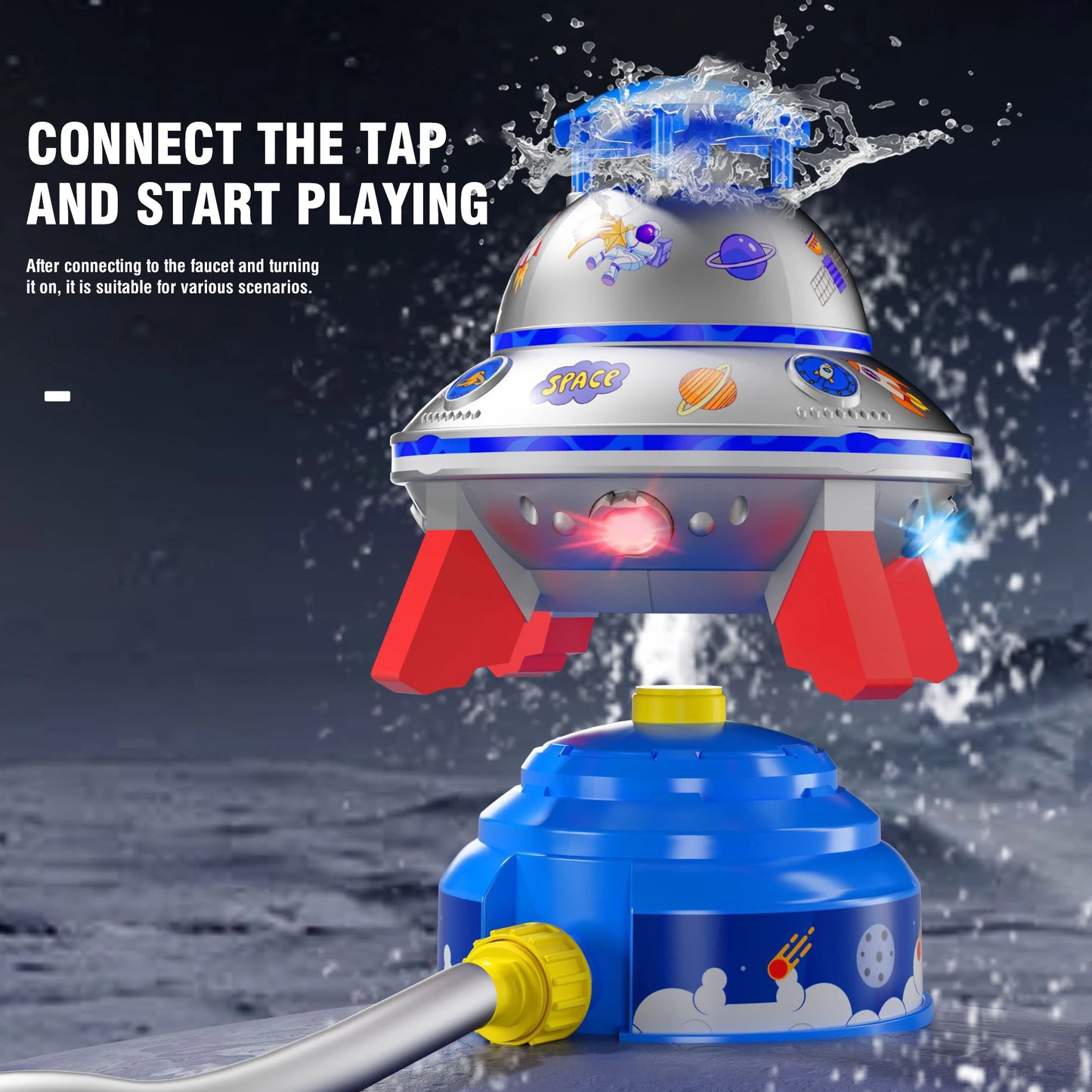 Water Sprinkler Toy Flying Saucer Launcher Windmill 360 Rotation Water Spray Toy Outdoor Garden Lawn Game Kid Birthday Gifts