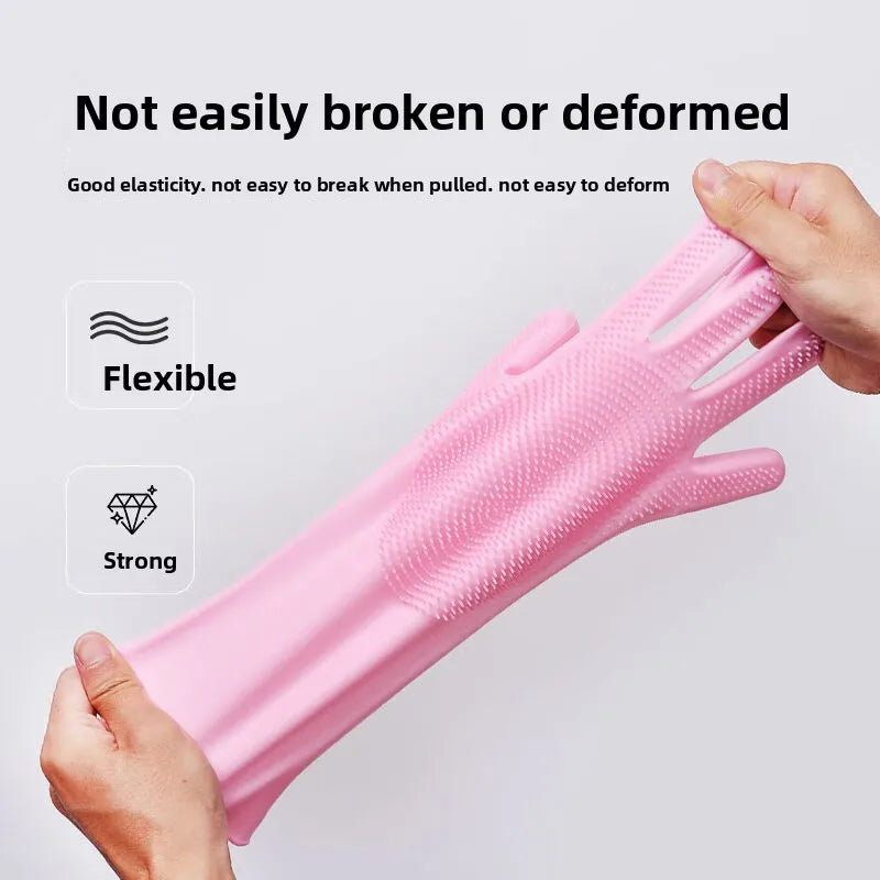 Silicone dishwashing gloves
