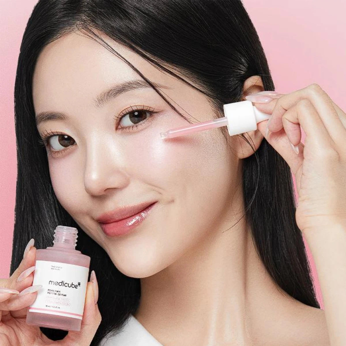Medicube Salmon DNA PDRN Pink Peptide Serum,Smooth&Fast-Absorbing,Refreshing&Non-Sticky,Korean Skincare,K-Beauty