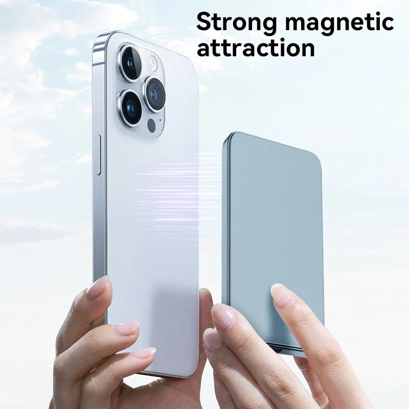20W 10000mAh Thin Wireless Power Bank Magnetic Portable Fast Charging External Battery for Magsafe with LED Digital Display
