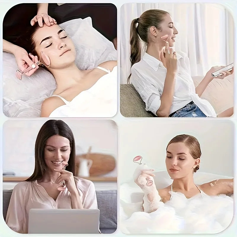 Facial Roller Set, Heart Face Massager