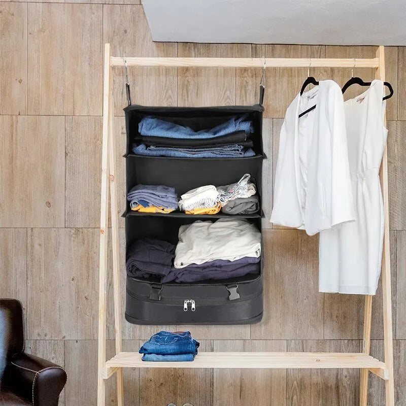 1 Set  Luggage Travel Organizer Hanging Packing Cubes Hanging Shelves
