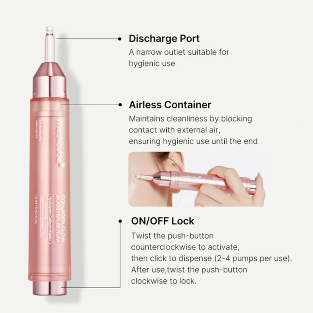 Medicube Collagen Glow Booster Serum 15ml,Silky Cream Texture,Long-Lasting Hydration,Intensive Repair,K-Beauty