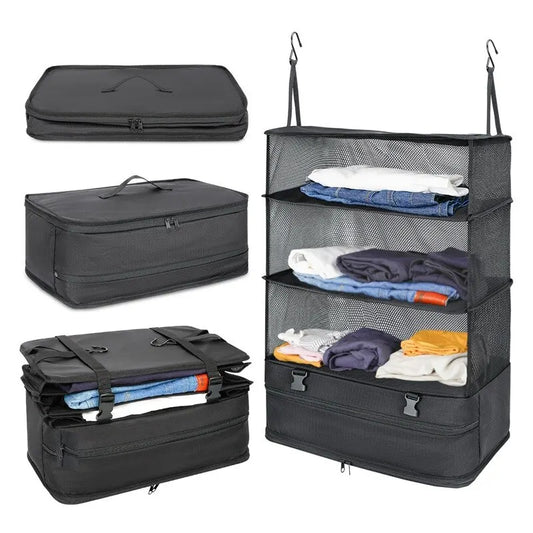 1 Set  Luggage Travel Organizer Hanging Packing Cubes Hanging Shelves